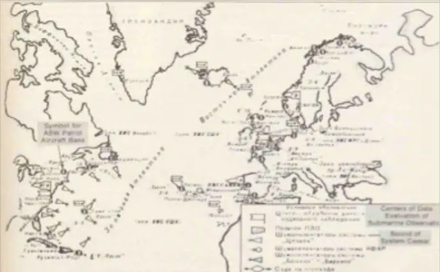 Illustration 9 – Map made by the USSR about its conception of the US SOSUS system.  Source: Michael Flicker.