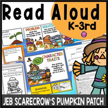 Looking for fun and engaging fall reading lesson plans? Look no further than this interactive read aloud and activities for Jeb Scarecrow's Pumpkin Patch.