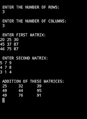 C program to add two matrix | My CS Tutorial