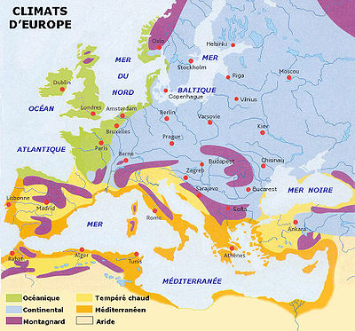 Lecartablebleu Climat Fleuves Et Relief En Leurope