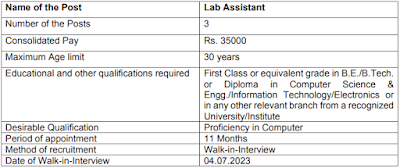 Computer Science and Engineering Information Technology Electronics Engineering Jobs in Indian Institute of Information Technology