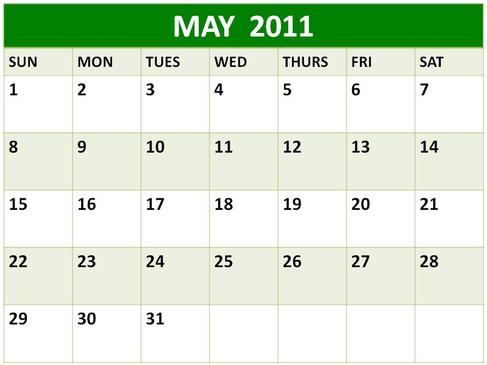 may calendar 2011 images. blank may calendar 2011.