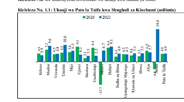 Hali ya Uchumi wa Taifa katika mwaka 2021