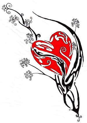 love heart tattoos designs. tribal heart tattoo designs.