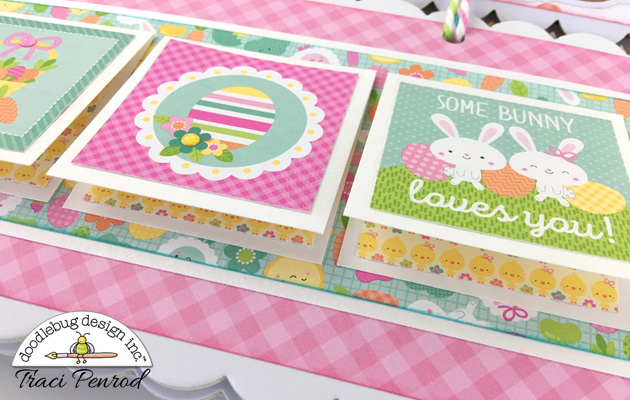 Easter Express Scrapbook Album with rabbits, eggs, & flowers