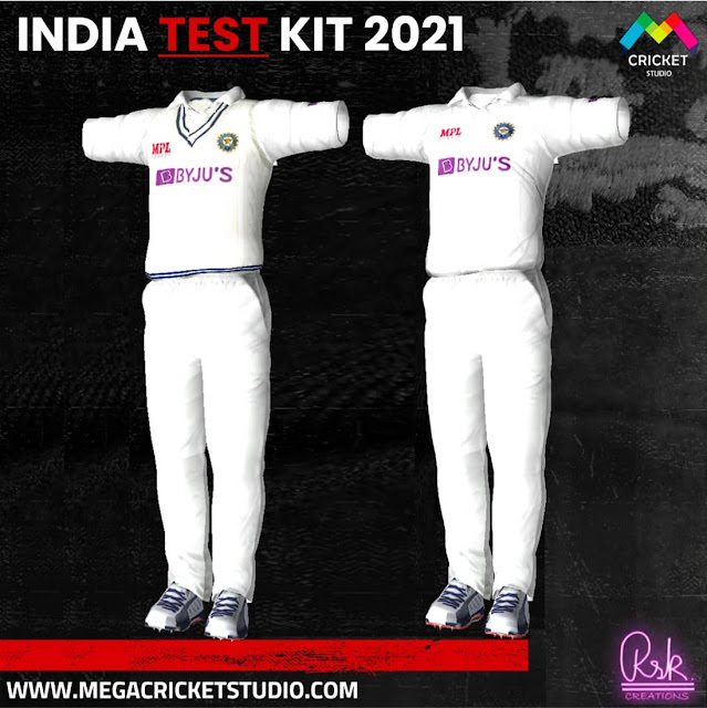 India Tour of England 2021 Test Kits with Sweaters for EA Cricket 07