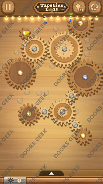 Fix it: Gear Puzzle [TapeLine] Level 15 Solution, Cheats, Walkthrough for Android, iPhone, iPad and iPod