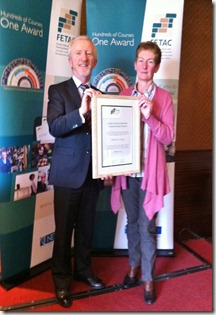 John Mulcahy & Ber accepting FETAC
