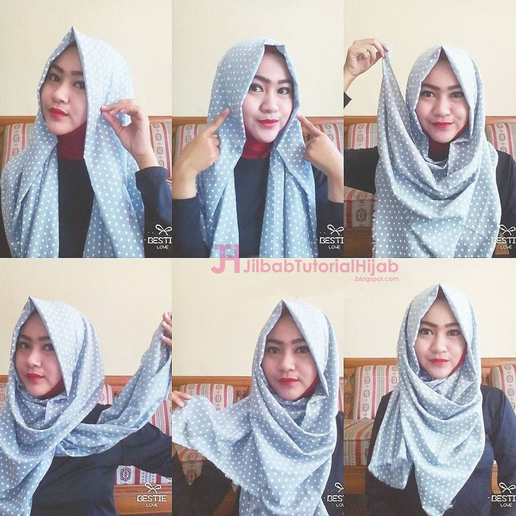 24 Gambarnya Tutorial Hijab Pashmina Pendek Tahun 2017 Tutorial