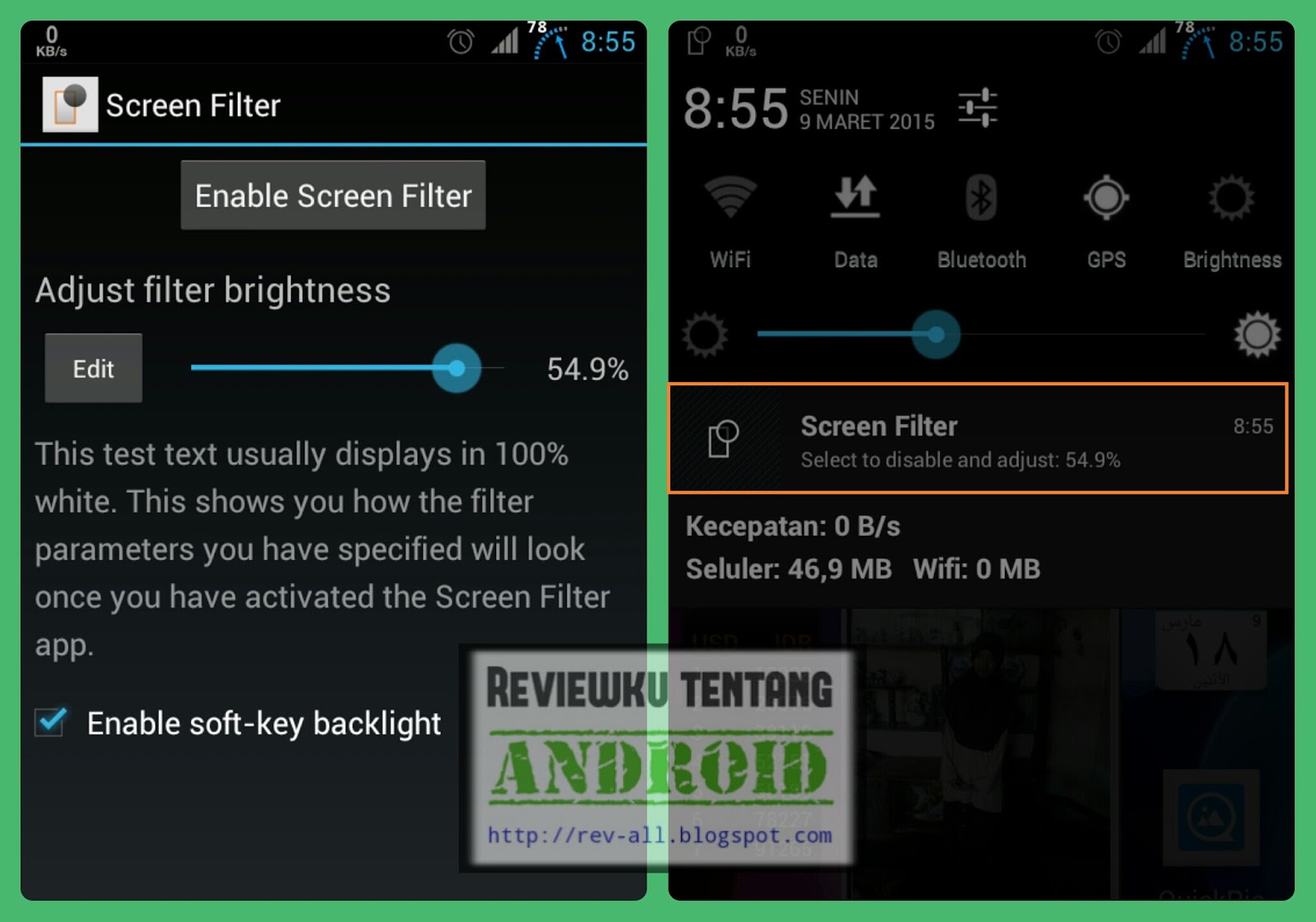 Aplikasi: Screen Filter, Pelindung mata di malam hari ...