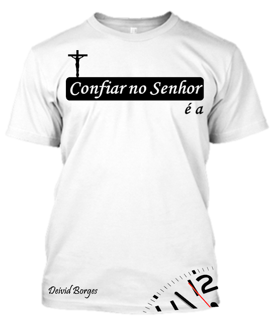 Modelo de Camiseta Camisa Uniforme para Livro Confia no Senhor é a Certeza da Victória