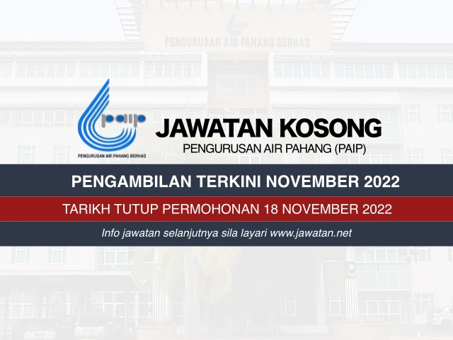 Jawatan Kosong PAIP November 2022