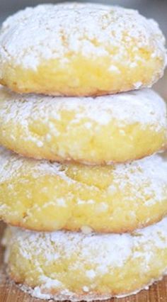 Lemon Gooey Butter Cookies. Only six ingredients. These will melt in your mouth!