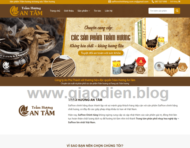 Template blogspot bán trầm hương