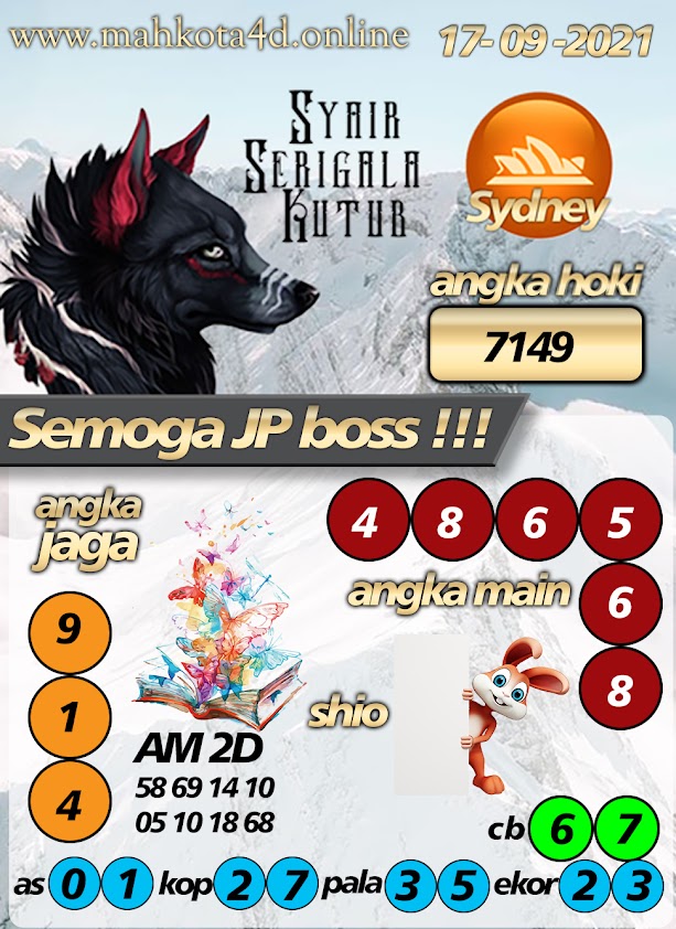 Syair Prediksi Jitu Sydney Pools - Togel SDY Jum'at, 17 - September - 2021