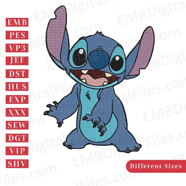 Lilo and Stitch Embroidery Files, PES, DST 