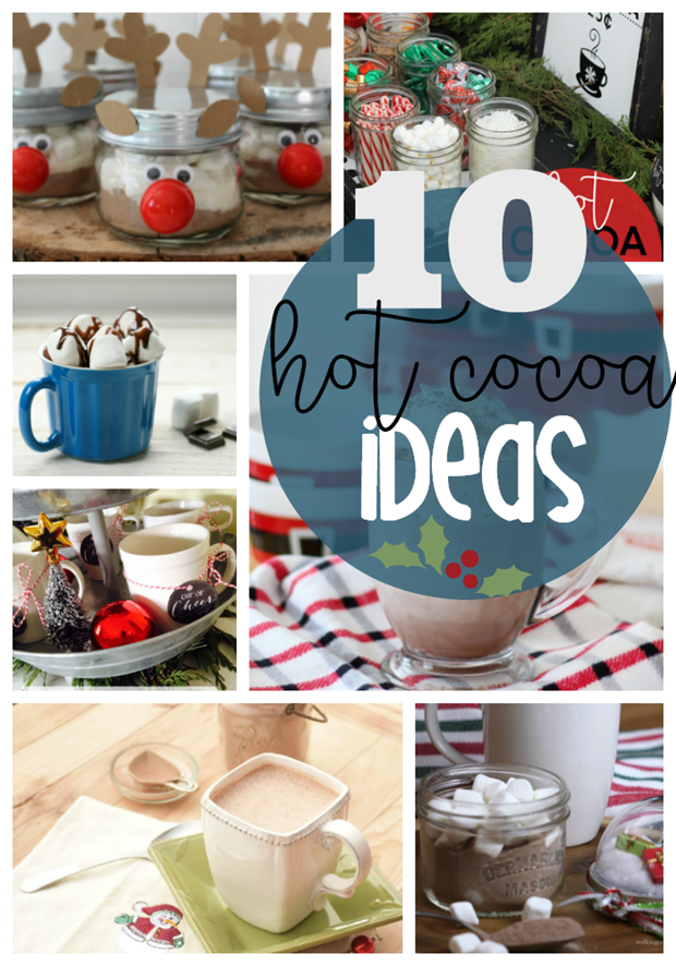 10 Hot Cocoa Ideas at GingerSnapCrafts.com #hotcocoa #hotchocolate #yum