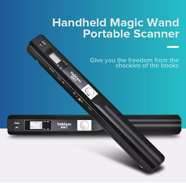 YABLAM YS01 900DPI Handheld Magic Wand Portable Scanners Mobile Creative Document Image Offline Scanner support TF card USB 2.0 