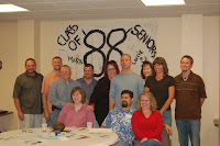 After lunch. Front: Me, Lloyd and Lorrie Back: Sam, John Reinke, Galen, Bart, Beth, Brad, Sharon, Gina and John