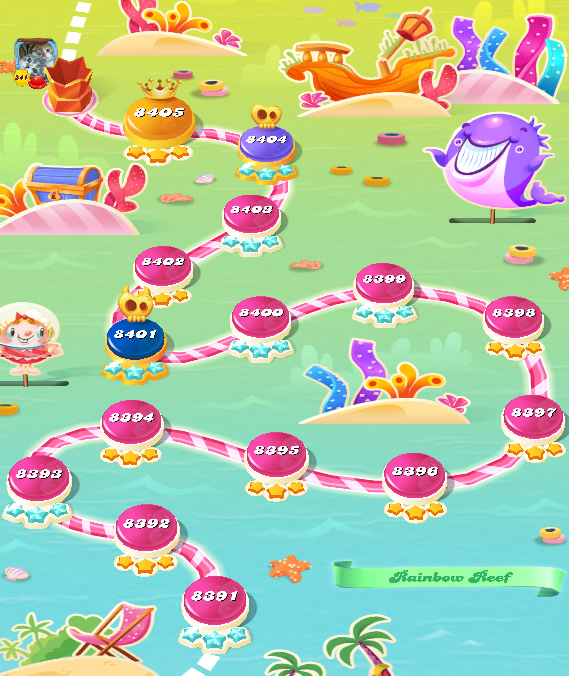 Candy Crush Saga level 8391-8405