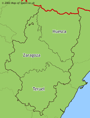 Aragon Tourism Map Area