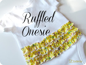 easy sewing, #ruffled onesie, #baby, DIY baby