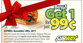 Free Printable Subway Coupons