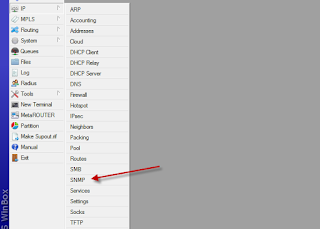 Enable snmp fiture on mikrotik router