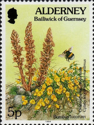 Sellos Postales con Polinizadores - Postage Stamps with Pollinators.