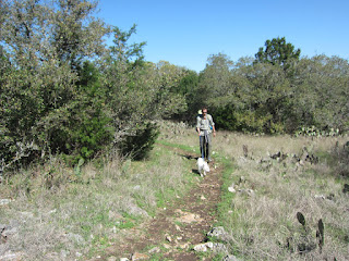 Angela and Jack hustling down the trail!