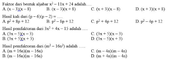 Soal Matematika Smp Persamaan Linear Dua Variabel