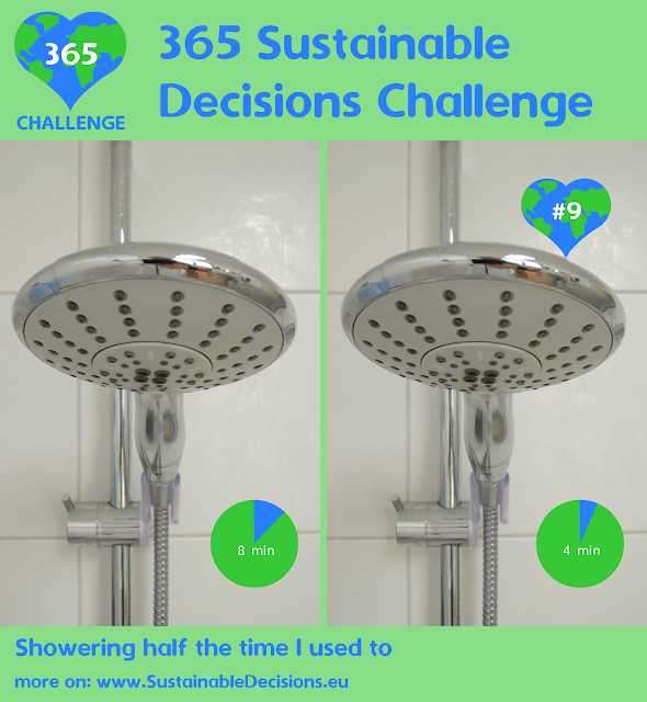 #9 - Showering half the time I used to, saving water, sustainable living, sustainability, climate action