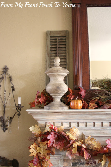 French -Country- Fall -Mantel-leaf-garland From My Front Porch To Yours