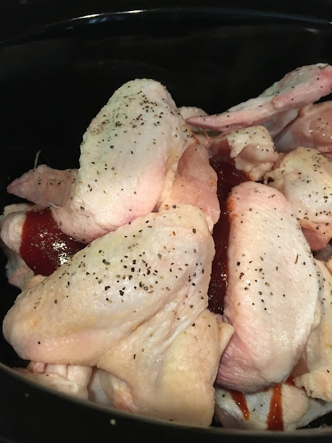 food, crock pot bbq chicken wings