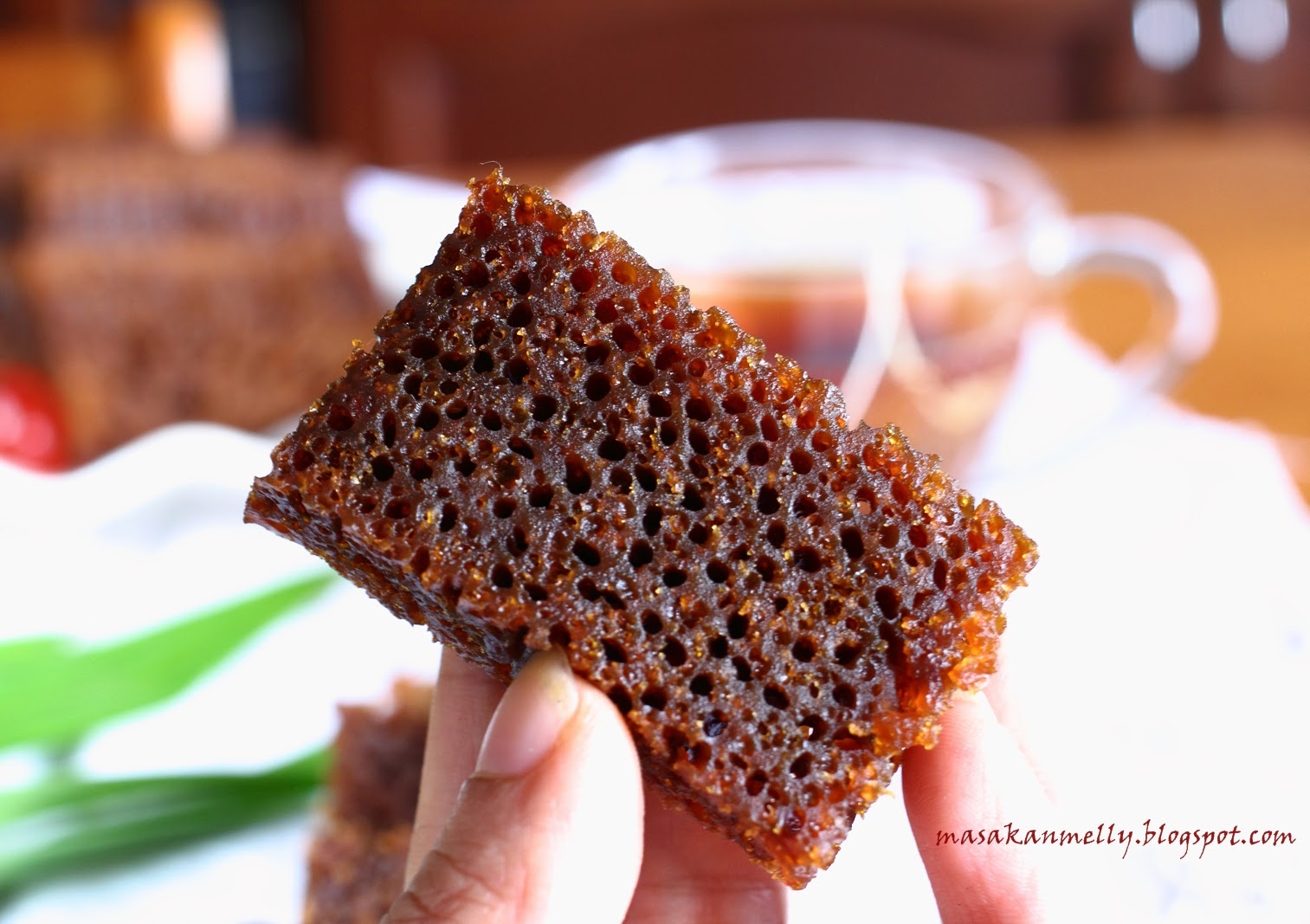 Masakan Melly: Kek Sarang Semut Aka Kek Gula Hangus Tanpa 