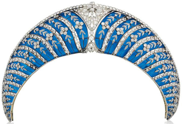 westminster chaumet blue enamel kokoshnik tiara