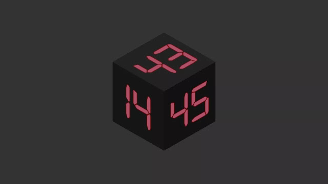 3D Cube Working Digital Clock