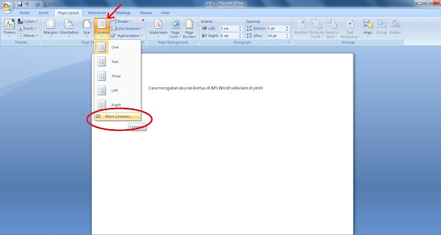 Cara Mengatur Ukuran kertas di MS Word Sebelum di Print