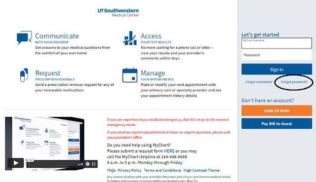 UT Southwestern MyChart Login 2022