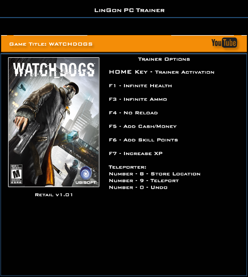 watch dogs trainer download link a simple first trainer for this game ...