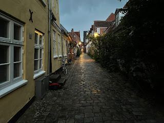 Rainy night in Ribe, Denmark