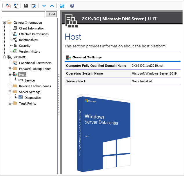 Screenshot of host settings in the XIA Configuration web interface