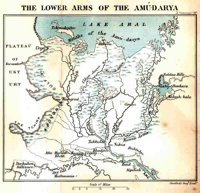 Карта дельты Амударьи 1873 года