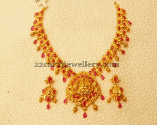 22ct Pota Ruby Temple Necklace