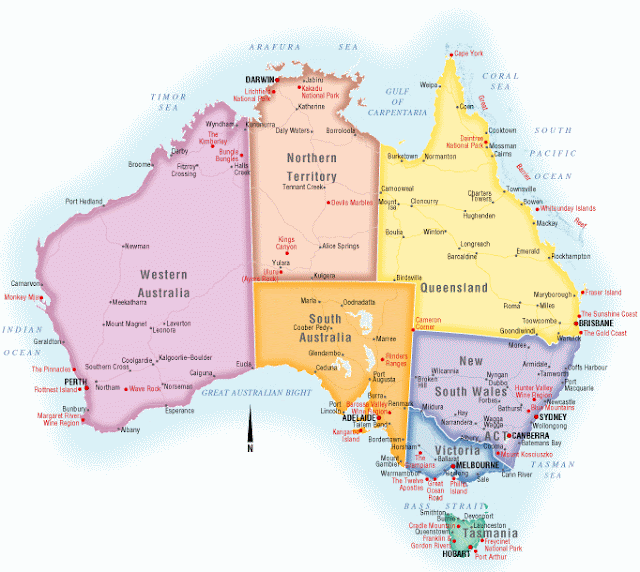 map of australia political