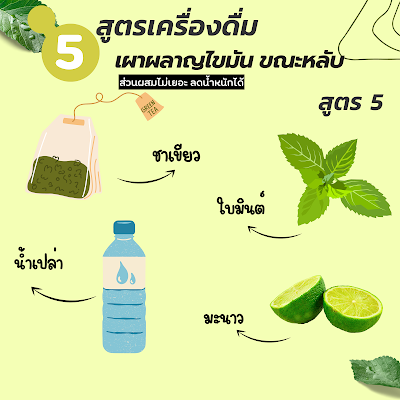 สูตรที่ 5 เครื่องดื่มเผาผลาญไขมัน