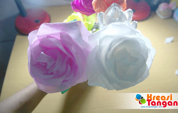 4 Cara  Membuat  Bunga dari  Kertas  Krep Terbaru Gambar Bunga