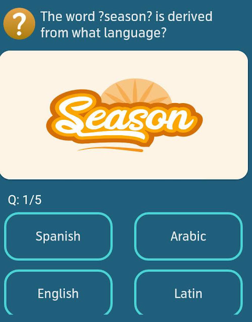 The word season is derived from what language?