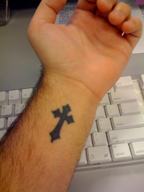 cross tattoos for women on wrist