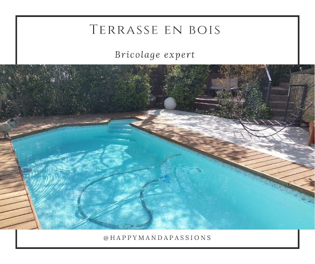 Terrasse bois pour plages de piscine avant après